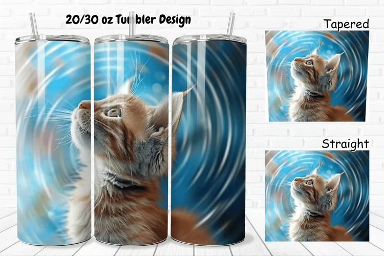 Cute Kitten 20/30oz Skinny Tumbler