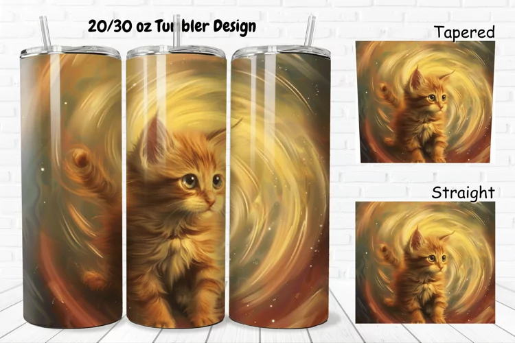 Cute Kitten 20/30oz Skinny Tumbler