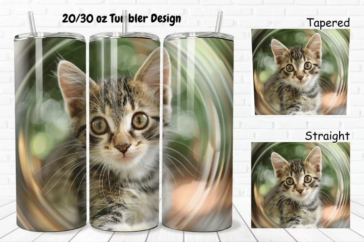 Cute Kitten 20/30oz Skinny Tumbler