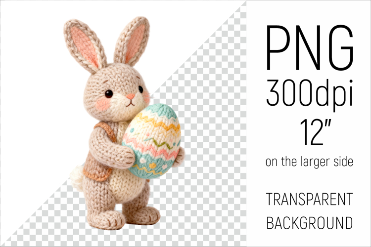 Cute Knitted Bunny with Easter Egg | Amigurumi Rabbit