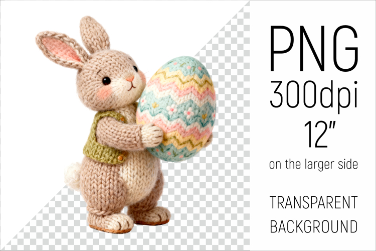 Cute Knitted Bunny with Easter Egg | Amigurumi Rabbit