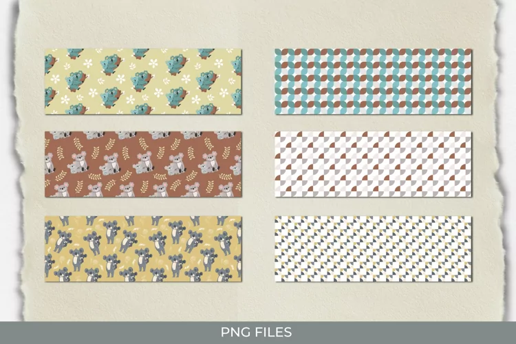 Cute Koala with Vintage Color Seamless Pattern Stripe