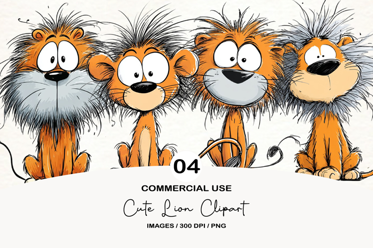 Cute Lion Clipart PNG