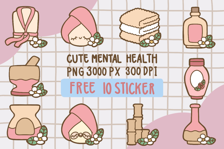 Cute Spa Clipart PNG set 2