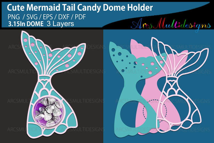 Cute Mermaid Tail Candy Dome