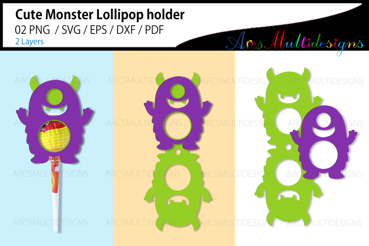 Cute Monster Lollipop Holder