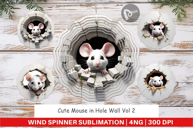 Wind Spinner Mouse in Wall