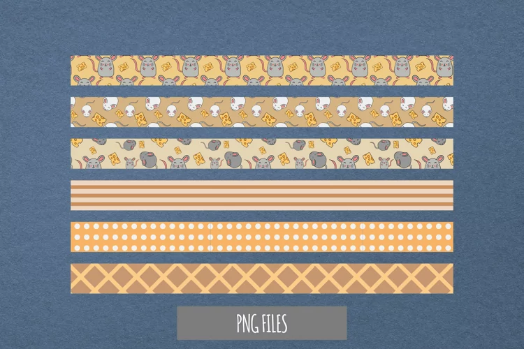 Cute Mouse with Vintage Color Seamless Pattern Stripe