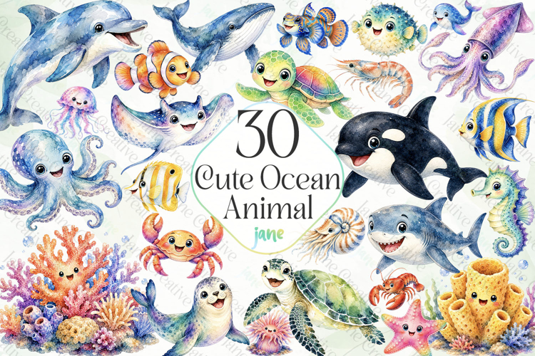 Cute Ocean Animal Bundle