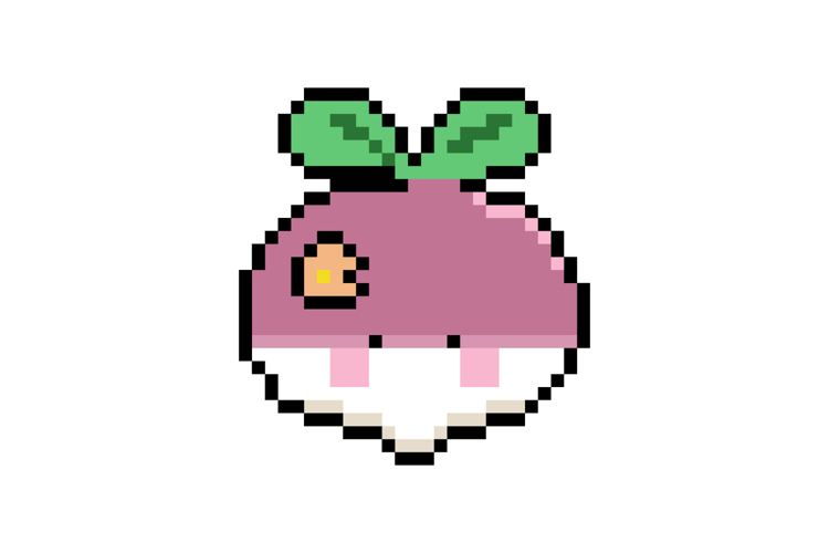 Cute onions character illustration pixel art design