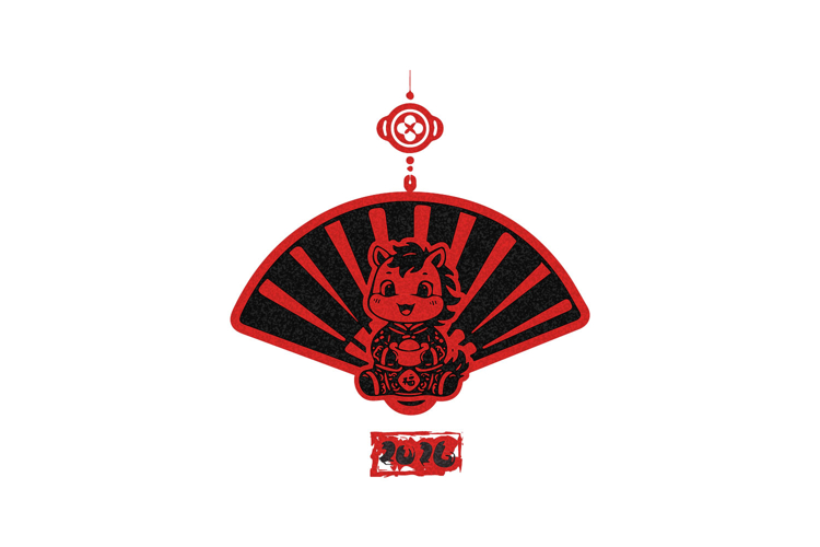 Cute ornament decorative lunar new year horse chinese zodiac