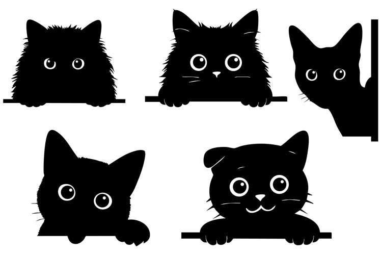 Peeking Cat Svg Image 16