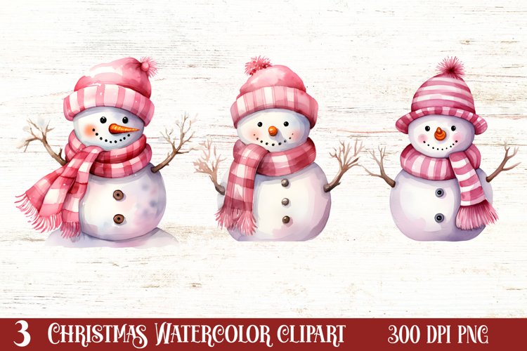 Cute Snowman Clipart Image 6