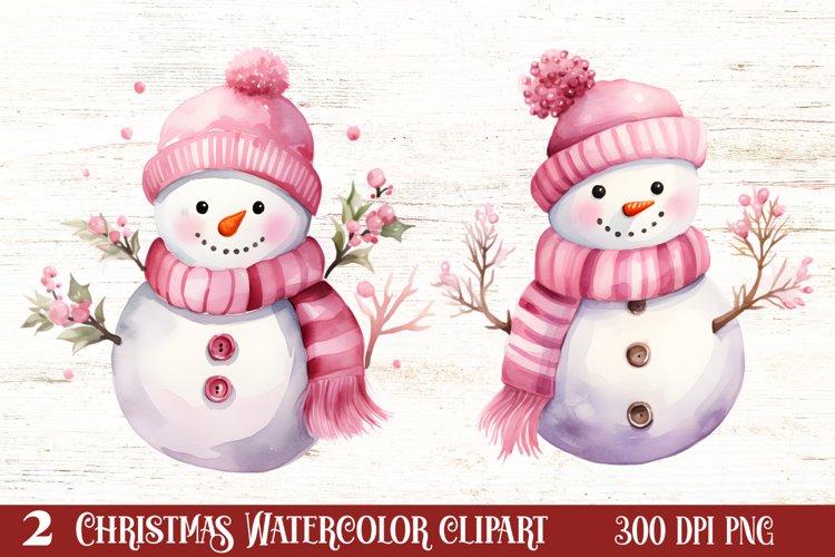 Cute Snowman Clipart Image 7