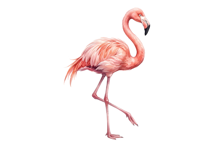 Cute Pink Flamingo Png| Pink Summer Png example image 1
