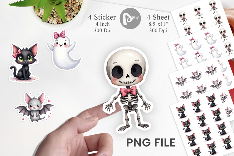 Cute Pink Halloween Sticker