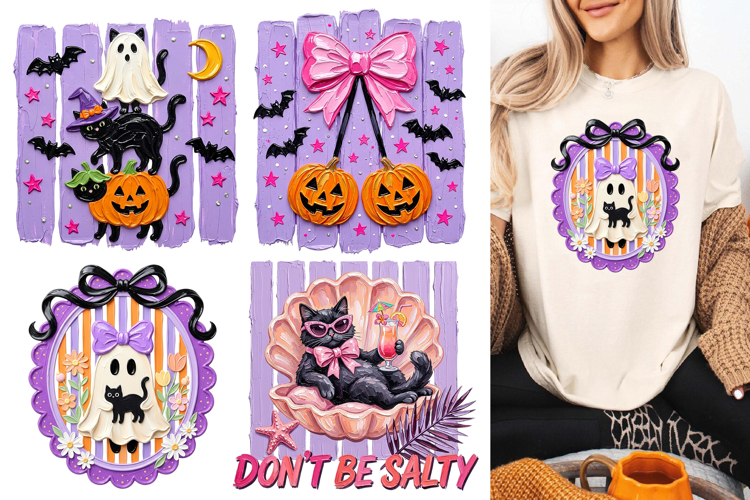 Cute Preppy Halloween PNG Sublimation