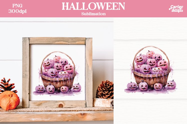 Cute Pumpkin Basket PNG