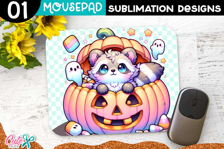Cute Pumpkin Halloween Mouse Pad Sublimation