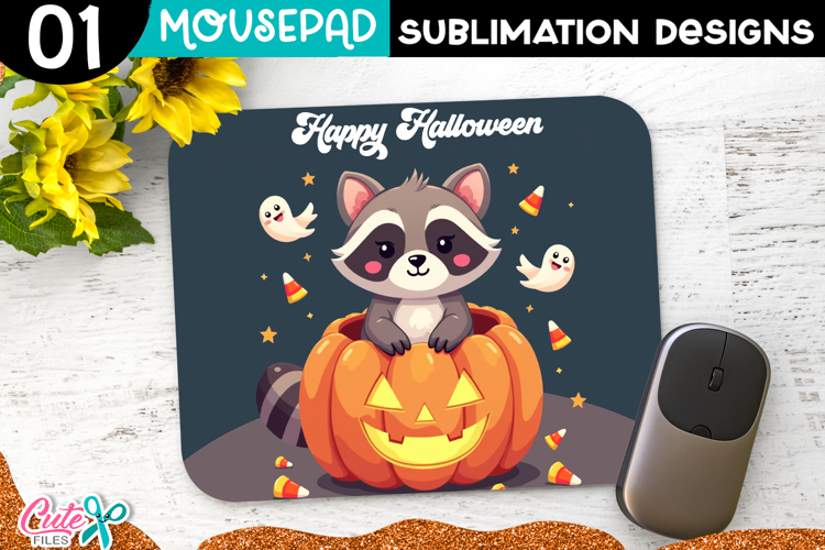 Cute Pumpkin Halloween Mouse Pad Sublimation