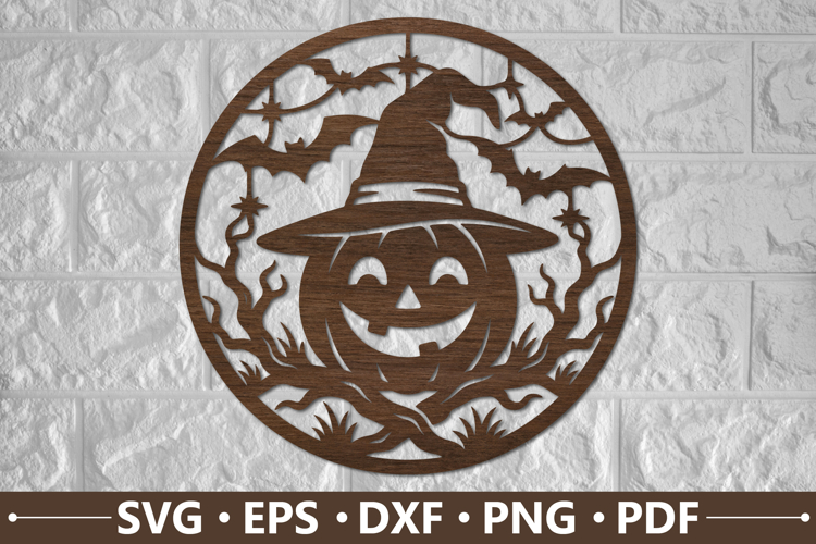 Cute Pumpkin Scarecrow SVG Design