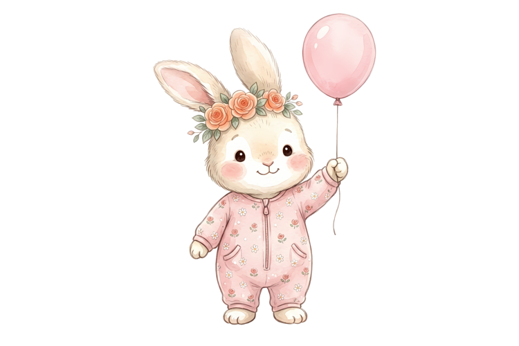 Cute Rabbit Png| Pink Bunny Png