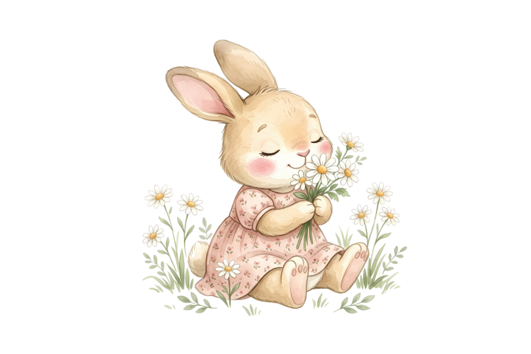 Cute Rabbit Png| Pink Bunny Png
