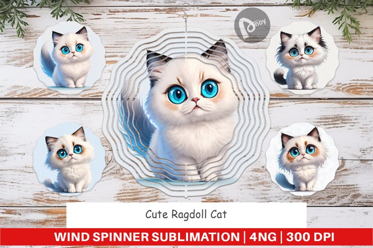 Wind Spinner Cute Ragdoll Cat