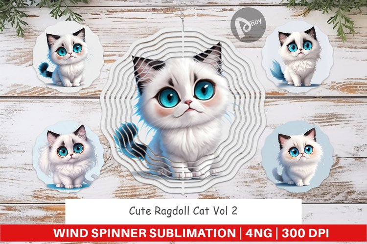 Wind Spinner Cute Ragdoll Cat