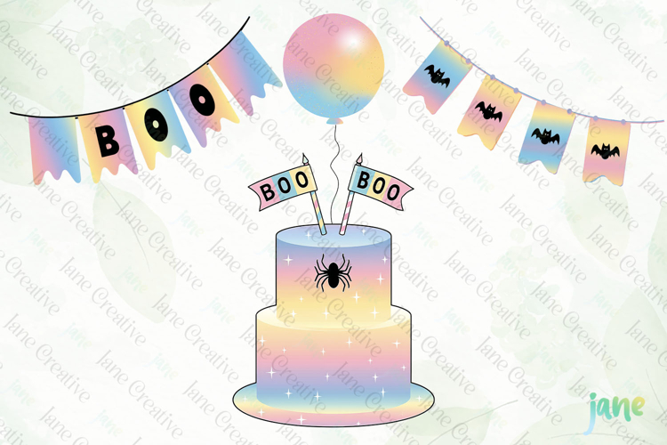 Cute Rainbow Halloween Clipart