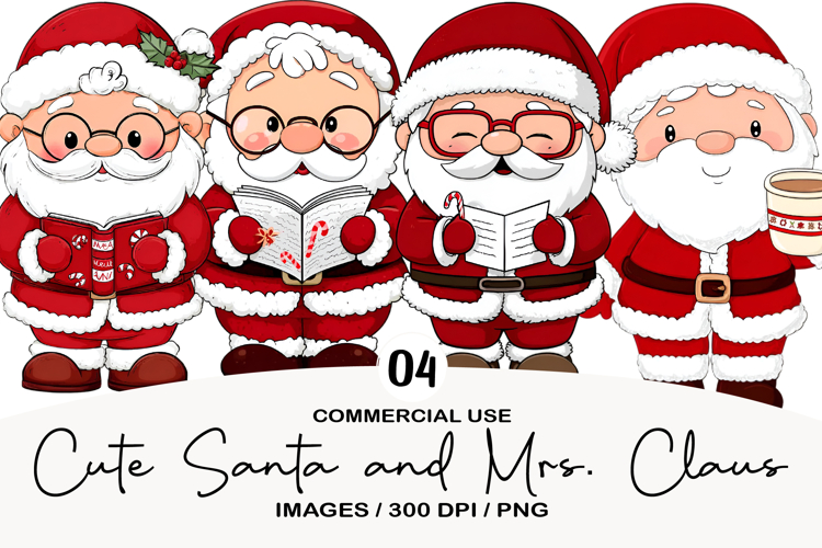 Cute Santa Clipart Image 17