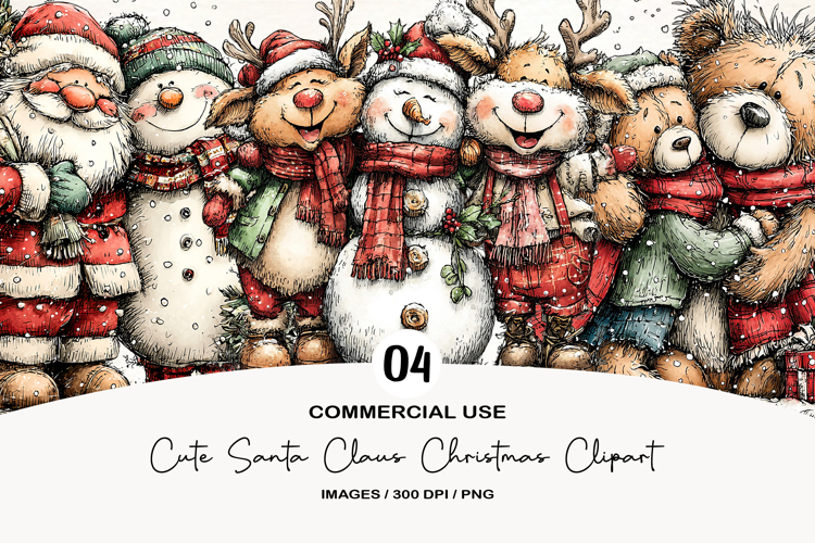 Cute Santa Claus Christmas Clipart