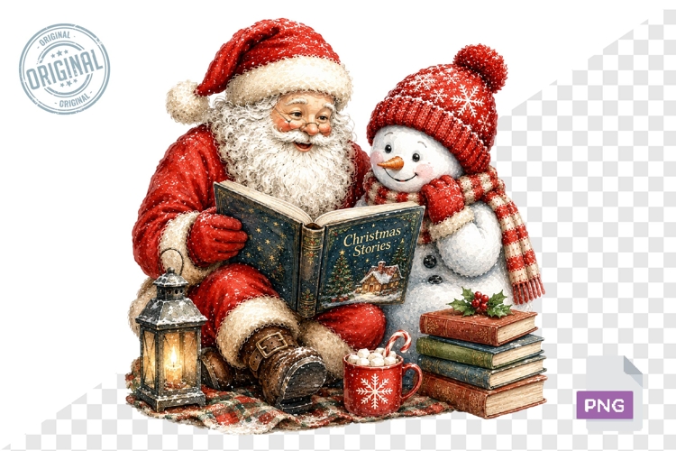 Cute Santa Snowman Christmas Clipart