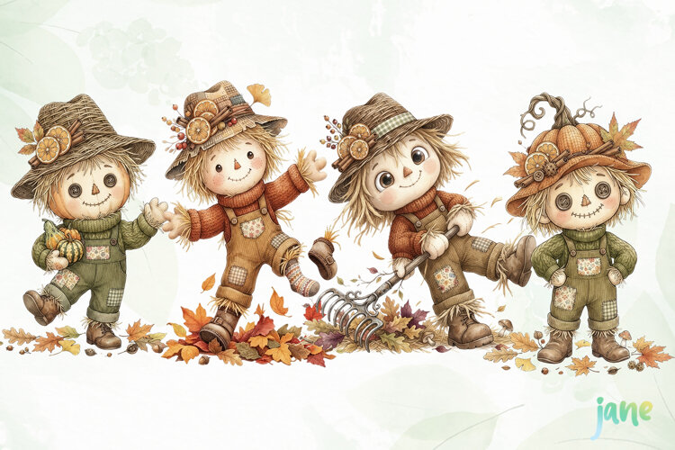 Cute Scarecrow PNG example image 1