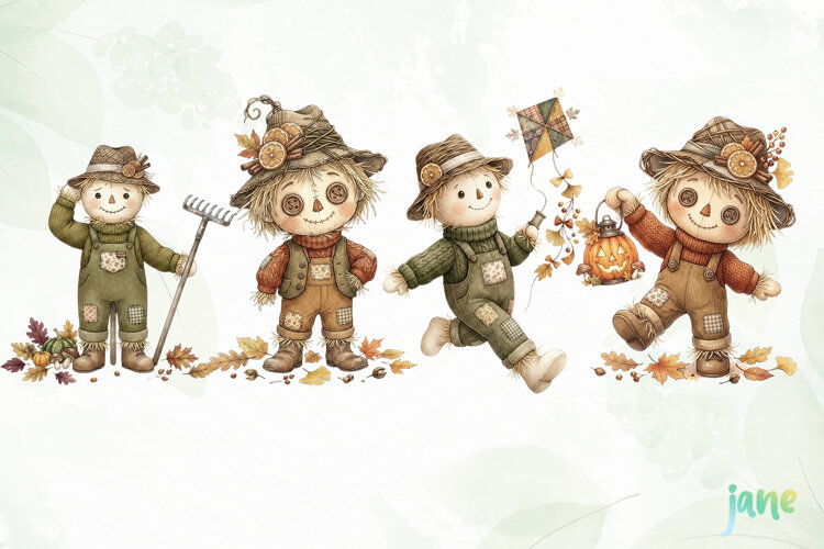 Cute Scarecrow PNG example image 1