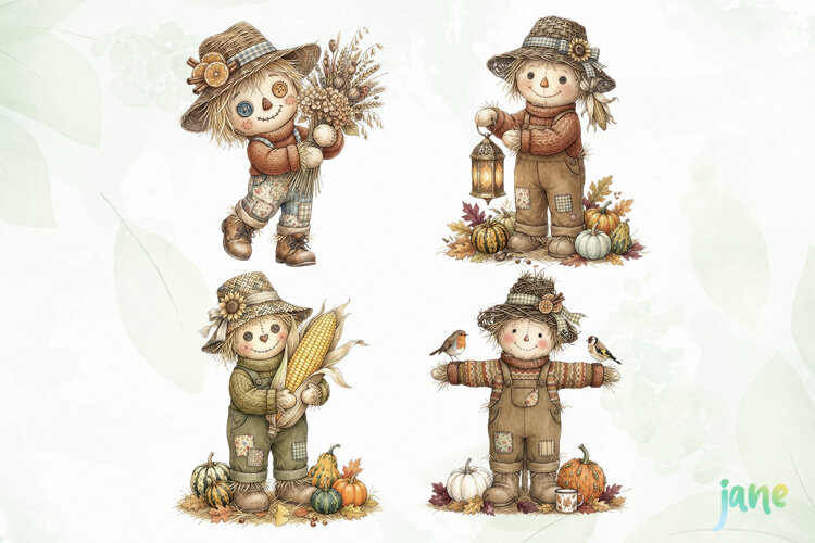 Cute Scarecrow PNG example image 1