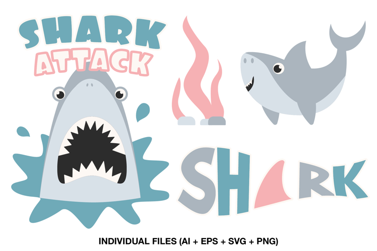Shark Birthday PNG, Shark Party Clipart for Kids