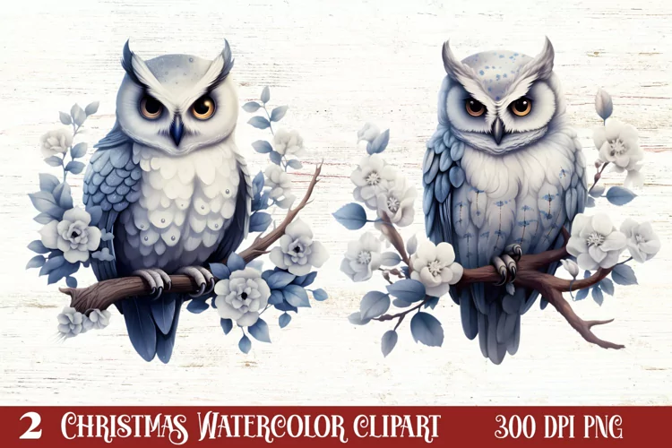 Cute Silver Christmas Watercolor Clipart, Christmas SVG