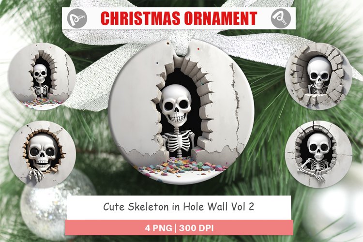 Christmas Ornaments Skeleton in Wall
