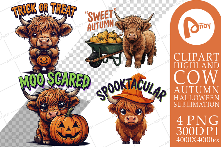 Spooky Halloween Bovine Sublimation