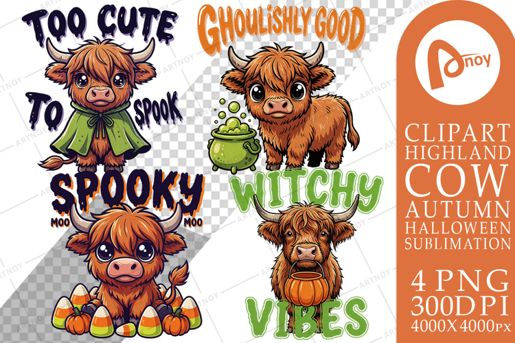 Spooky Halloween Bovine Sublimation