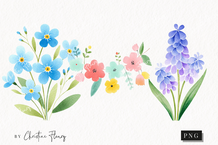 Watercolor Cute Spring Clipart | Spring PNG