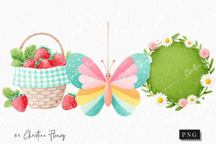 Watercolor Cute Spring Clipart | Spring PNG