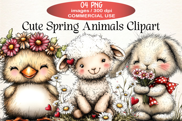Cute Spring Animals Clipart