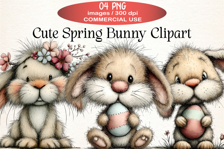 Cute Spring Bunny Clipart