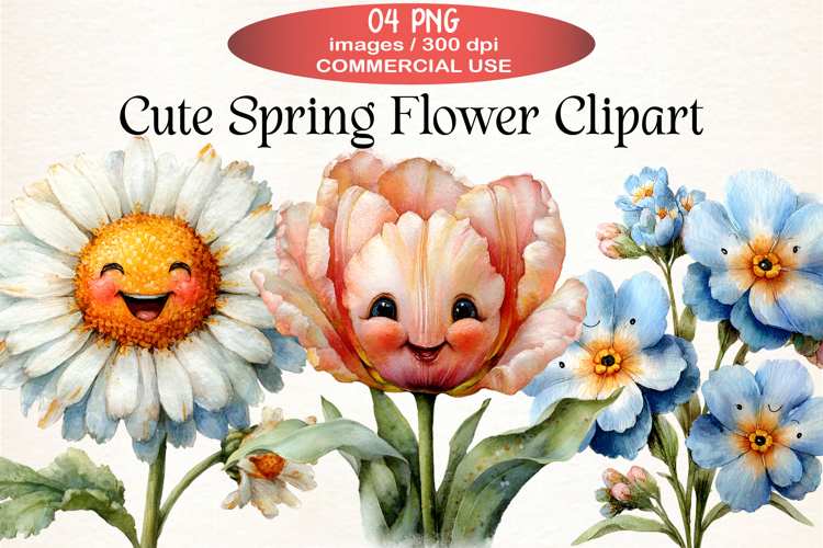Cute Spring Flower Clipart