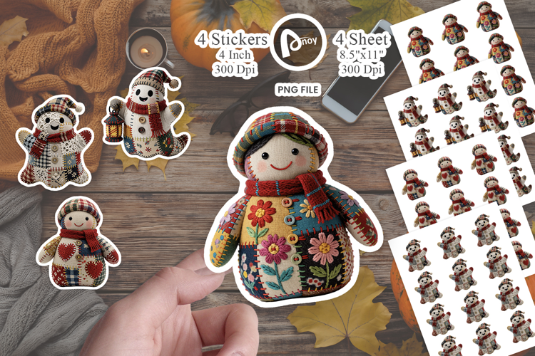 Stitched Ghost Specters Sticker