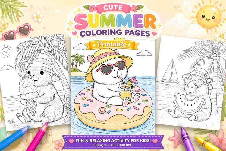 Beach Coloring Pages