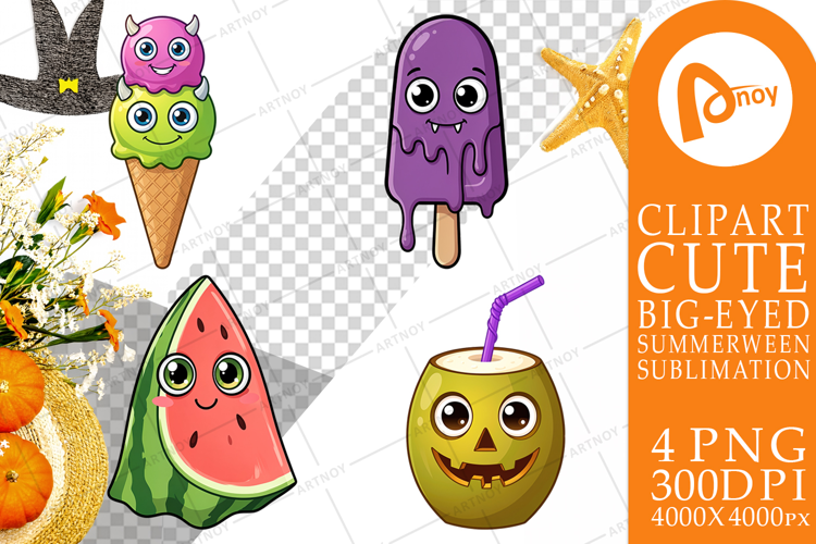 Cute Summerween Treats Sublimation