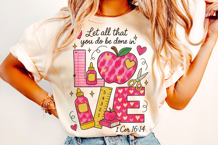 Love Teacher Valentines Day PNG, Teacher Gift PNG, Xoxo PNG